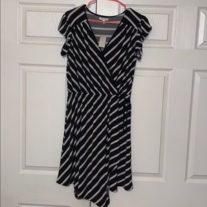 Black and White Wrap-around Dress NWT